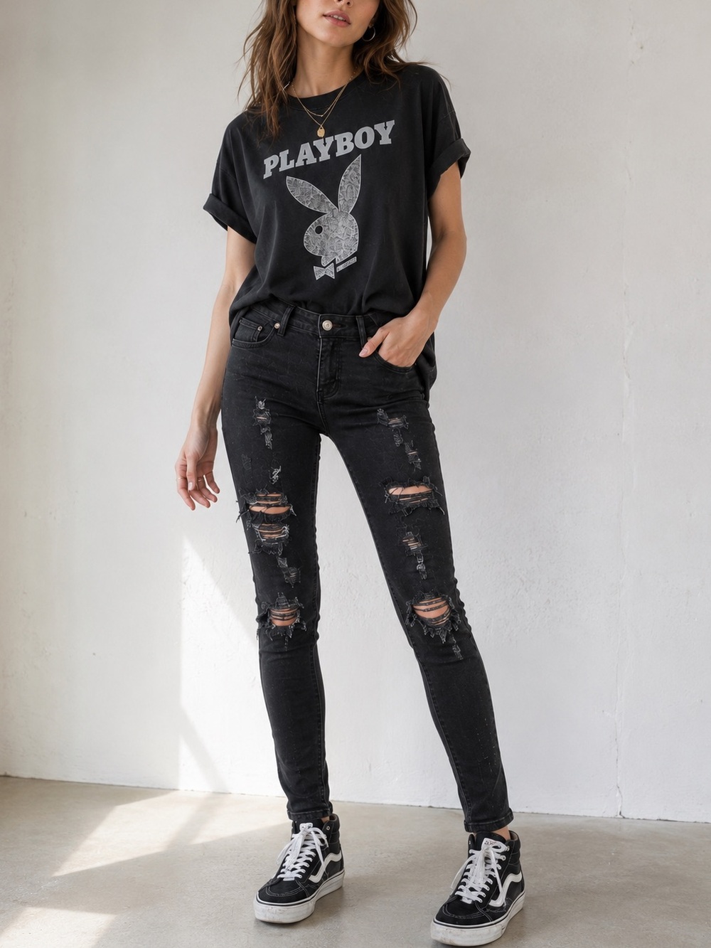 The Kooples Jimmy Black Distressed Skinny Jeans Size 29 Designer Stretch Denim